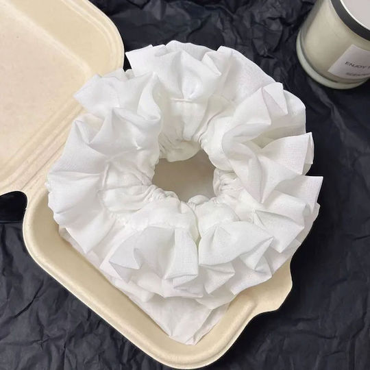 Avizar Scrunchie Maxi Hair In Muslin Vaporous Casual White White