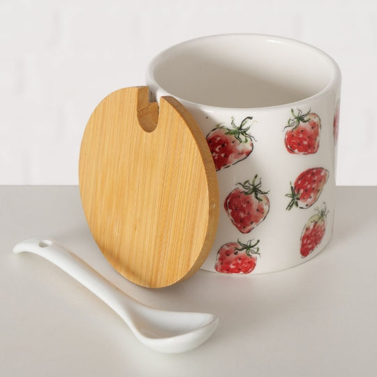 Boltze Set Of Red Bamboo Lunch Boxes 7.5x8cm 2 Pieces