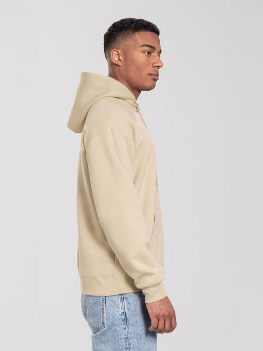 Fruit of the Loom Мъжки Рекламен Суитшърт С Дълъг Ръкав Desert Sand
