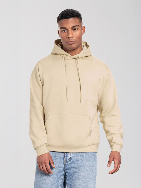 Fruit of the Loom Мъжки Рекламен Суитшърт С Дълъг Ръкав Desert Sand