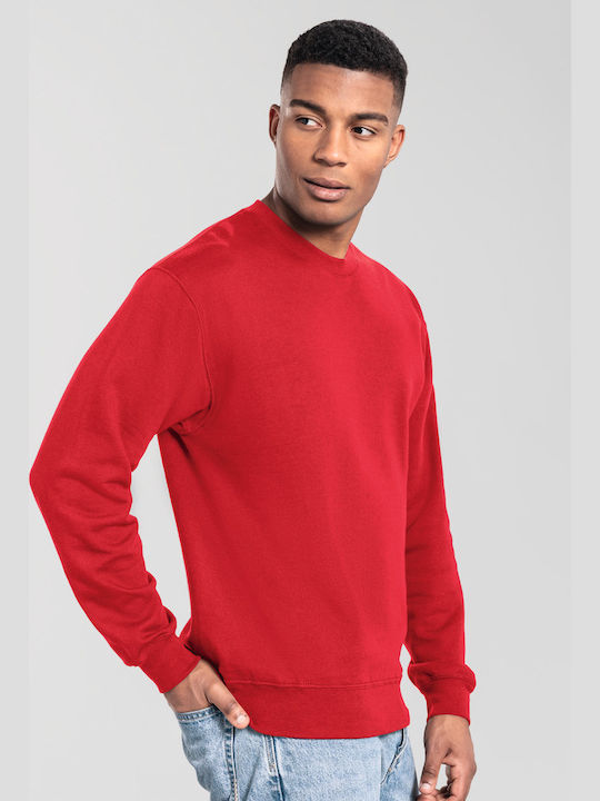 Fruit of the Loom Men's Promotional Long Sleeve Sweatshirt Red