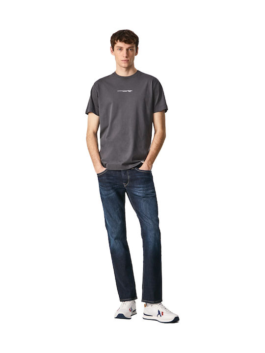 Cash 34 Men's Jeans Pants with Regular Straight Fit Blue