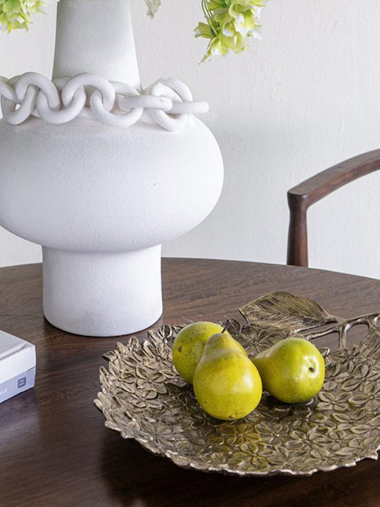Artekko Decorative Metal Platter Gold 39.4x33x5.1cm