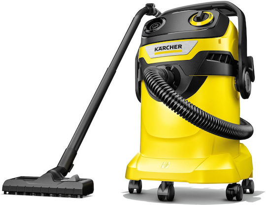 Karcher WD 5 Прахосмукачка за Мокро/Сухо Почистване 1200W с Пластмасов Контейнер 25л