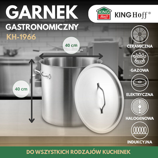 KING Hoff Rostfreier Stahl Töpfe Marmite 50lt / 40cm