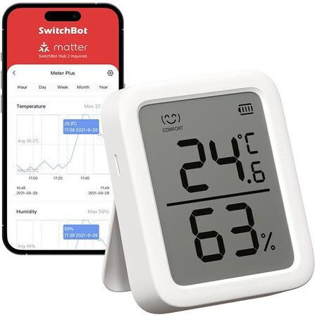 Switchbot Θερμόμετρo & Υγρασιόμετρo για Χρήση σε Εσωτερικό Χώρο Switchbot Θερμόμετρo & Υγρασιόμετρo για Χρήση σε Εσωτερικό Χώρο