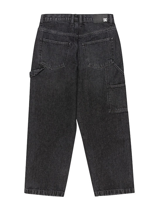 Worker Men's Jeans Pants with Loose Baggy Fit Black