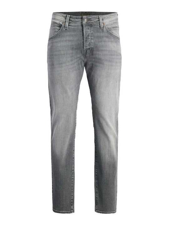 Mike Men's Elastic Jeans Pants with Regular Tapered Fit Black