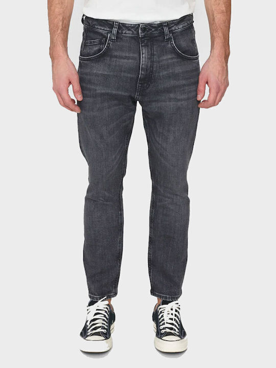 Ανδρικό Παντελόνι Τζιν με Relaxed Tapered Εφαρμογή Black