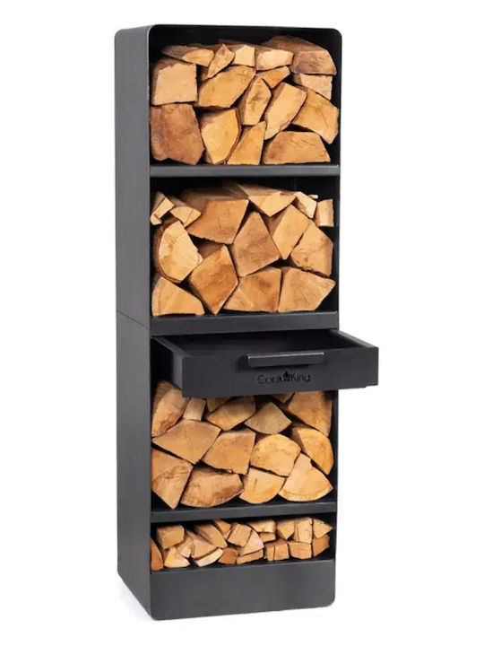 CookKing Metallic Firewood Storage Shelf 120x40x30cm