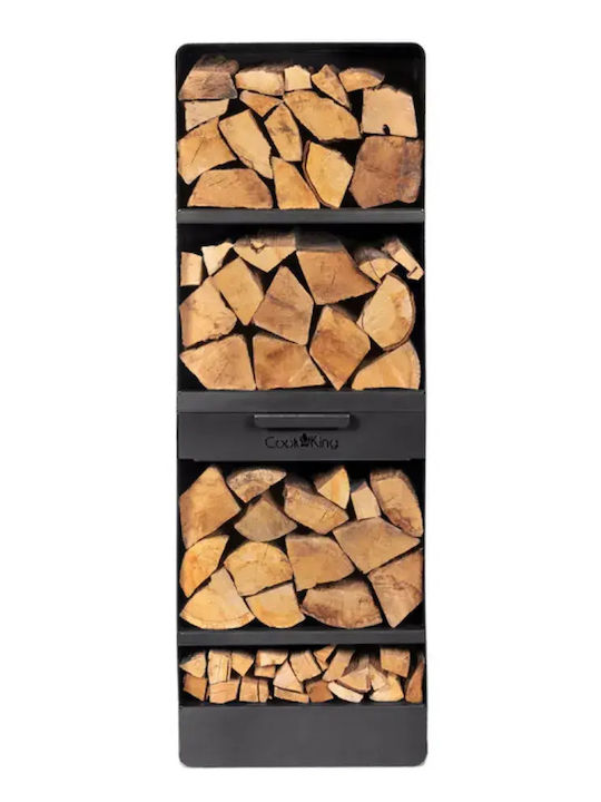 CookKing Metallic Firewood Storage Shelf 120x40x30cm
