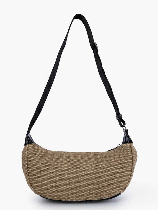 Fabric Women's Shoulder Bag Beige