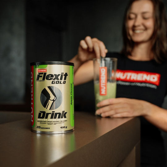 Nutrend Flexit Gold Drink Supplement for Joint and Bone Health 400g 20 Servings Apple
