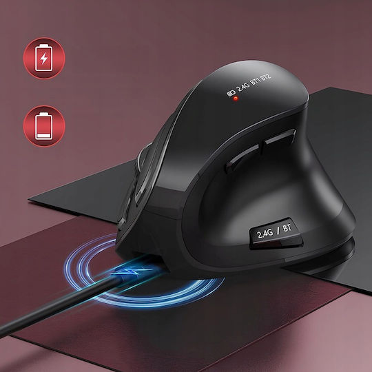 ZD1BM33QWS60 Mouse Vertical Bluetooth Ergonomic Wireless Negru