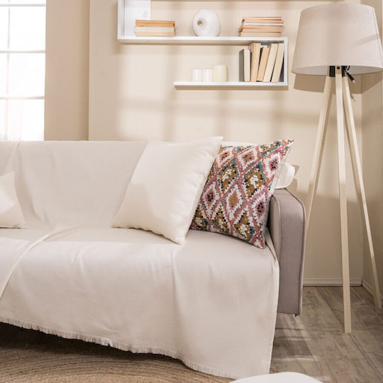 Teoran Bari 01 Armchair Throw Chenille 180x150cm Beige