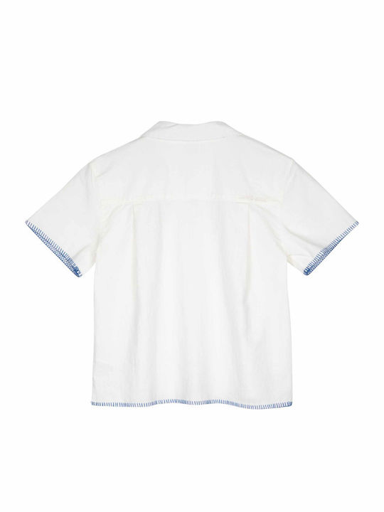 Short Sleeve Women's Shirt Off White
