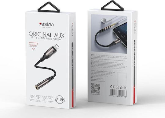 Yesido Конвертор 3.5mm Женски в Lightning Женски 1 Брой