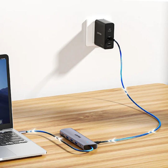Unitek USB-C Docking Station με HDMI 4K PD και σύνδεση 2 Οθονών
