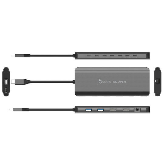 J5create JCD398 USB-C Docking Station με HDMI 4K PD Ethernet