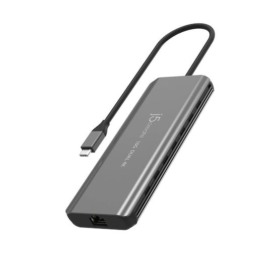 J5create JCD398 USB-C Docking Station με HDMI 4K PD Ethernet