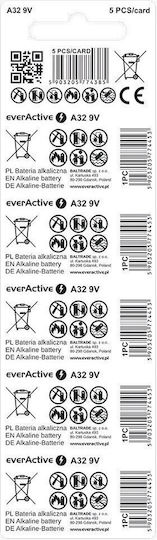 everActive High Baterii Alcaline A32 9V 5buc