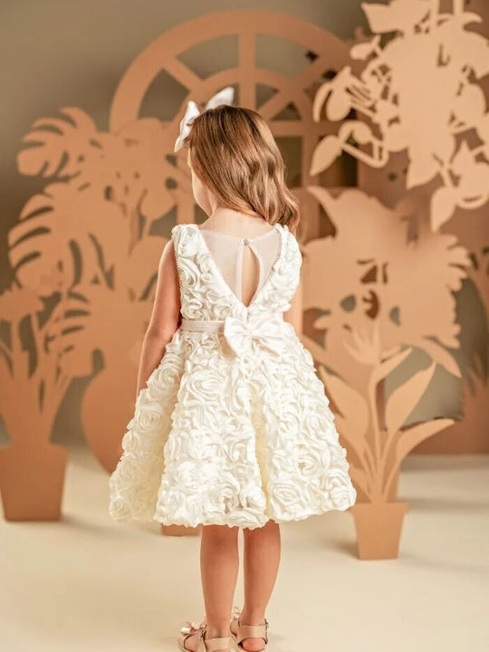 Baby Bloom White Baptism Dress Made of Tulle