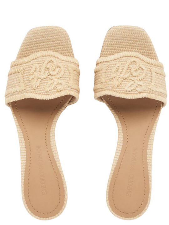 Mules with Heel in Beige Colour