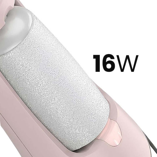 Avizar Rechargeable Pedicure Device 16w Interchangeable Abrasive Rollers Pink