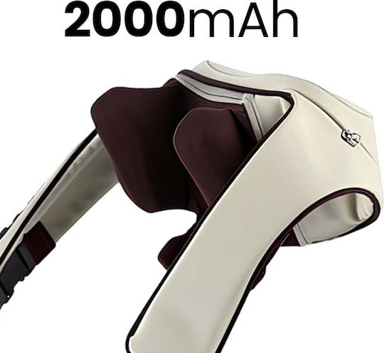 Avizar Automatic Wireless Shoulder Massager 2000 Mah Rechargeable Vibration Brown Beige
