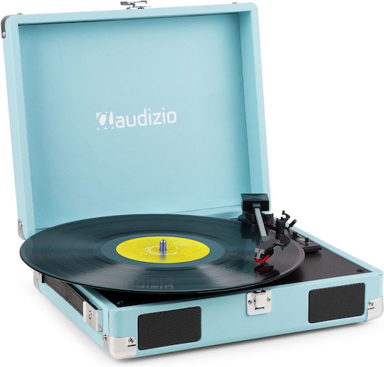 Audizio RP111BL 102.033 Куфар Грамофон с Задвижване с Ремък, Предусилване и Вградени Говорители Син
