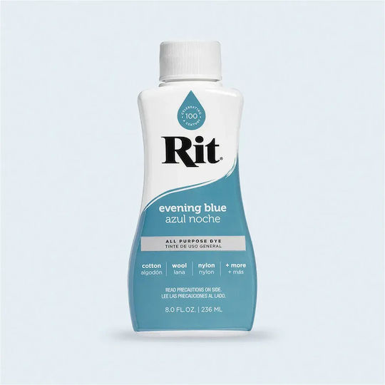 Rit Dye Liquid All-purpose Βαφή Υφασμάτων – Evening Blue 236ml