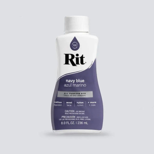 Rit Dye Liquid All-purpose Βαφή Υφασμάτων – Navy Blue 236ml