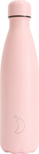 Chilly's Original All Matte Monochrome Μπουκάλι Θερμός Ανοξείδωτο BPA Free 500ml Peach
