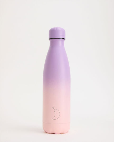 Chilly's Series Gradient Stainless Steel Thermos Bottle BPA Free 500ml Peach Purple