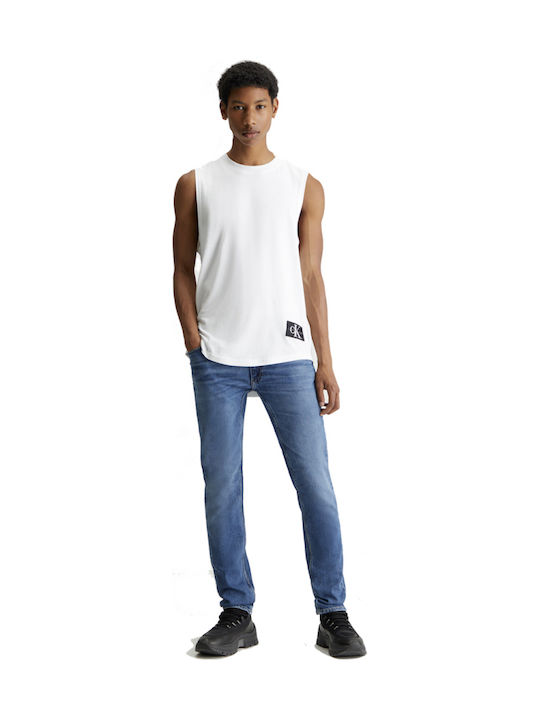 Ανδρικό Παντελόνι Τζιν με Slim Straight Εφαρμογή DenimBlue