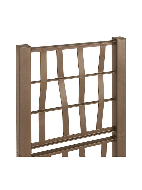 vidaXL Пластмасова Кафява Саксия За Цветя 36x36x140см