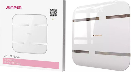 Jumper Medical Smart Cântar de Baie 200kg cu Bluetooth Alb 1356335