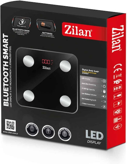 Cântar Digital de Baie 180kg Negru ZLN9007