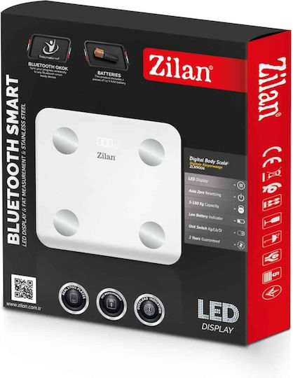 Cântar Digital de Baie 180kg Alb ZLN9006