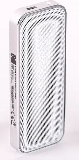 Kodak PWS-2275 Bluetooth Lautsprecher 5W mit Betriebszeiten bis zu 5 Stunden Silber