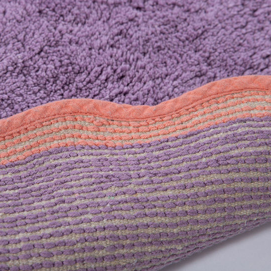 Nef-Nef Homeware Σετ Πατάκια Μπάνιου Βαμβακερό Vertia Mauve 60x90εκ.
