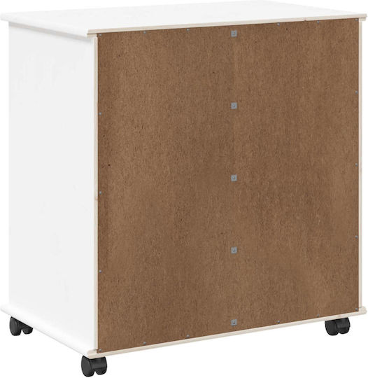 Office Drawer Made of Solid Wood Natural 63.5x39x65.5cm