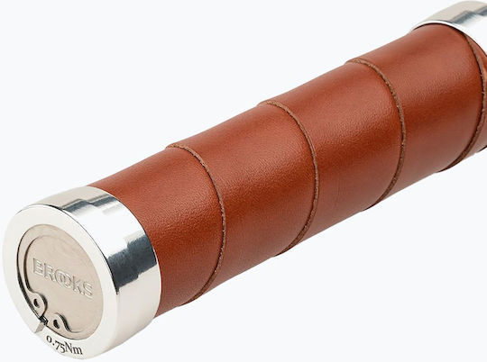 Brooks England Slender Leather Honey Handlebar Grips Size 130/100 Mm