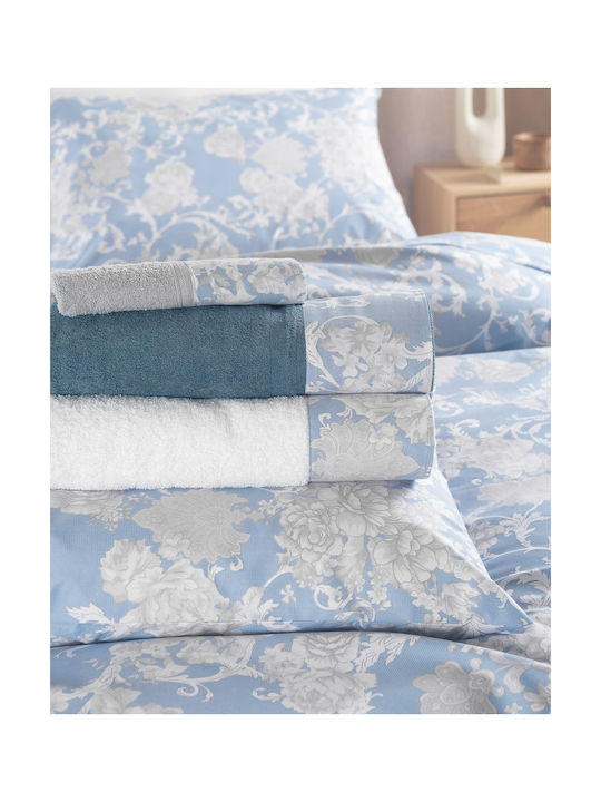 Rythmos Candince Pillowcase Set with Envelope Cover Blue 50x70cm