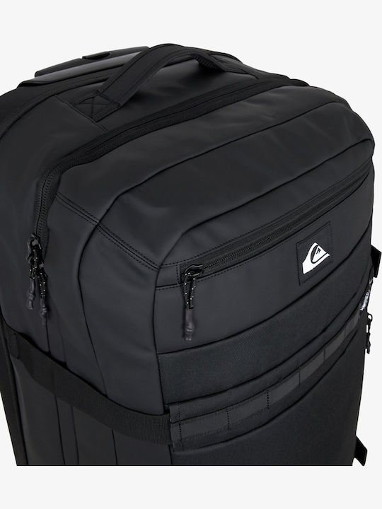 Quiksilver Check In Lug Mare Valiză De Călătorie Textilă Neagră Cu 2 Roți Înălțime 80 Cm