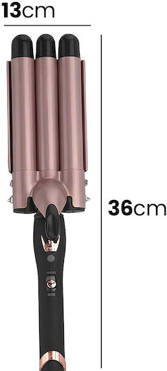 Avizar 70w Multifunction Curling Iron 3 Ceramic Tourmaline Barrels Pink