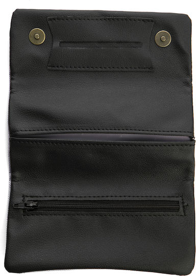 Rollit Tobacco Pouch Made of Purple Artificial Leather with Button Closure