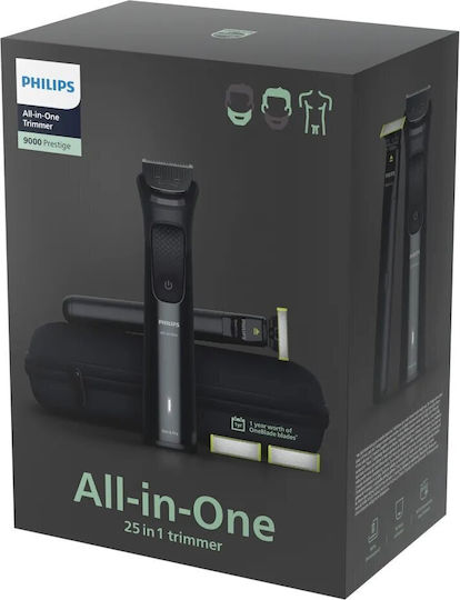 Philips Multigroom + OneBlade Satz für Haarschneider Wiederaufladbare Batterie Schwarz MG9690/30