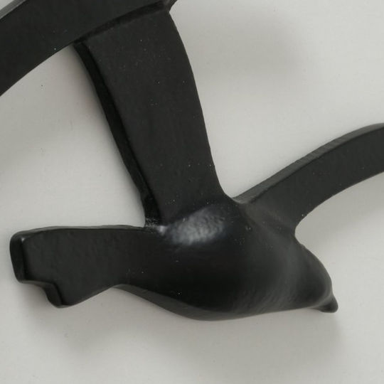 Boltze 3D Ръчно Изработено Черно Декоративно За Стена От Метал 36см 3 Бройки