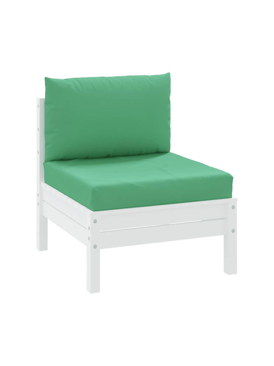 vidaXL Waterproof Sofa Cushion Palette with Backrest Green 2pcs 60x38cm